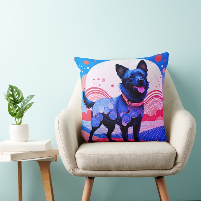 Blakey Paws Throw Pillow (Chair)
