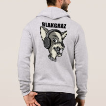 Blakgraz Lucy the Dog with Headphones Hoodie