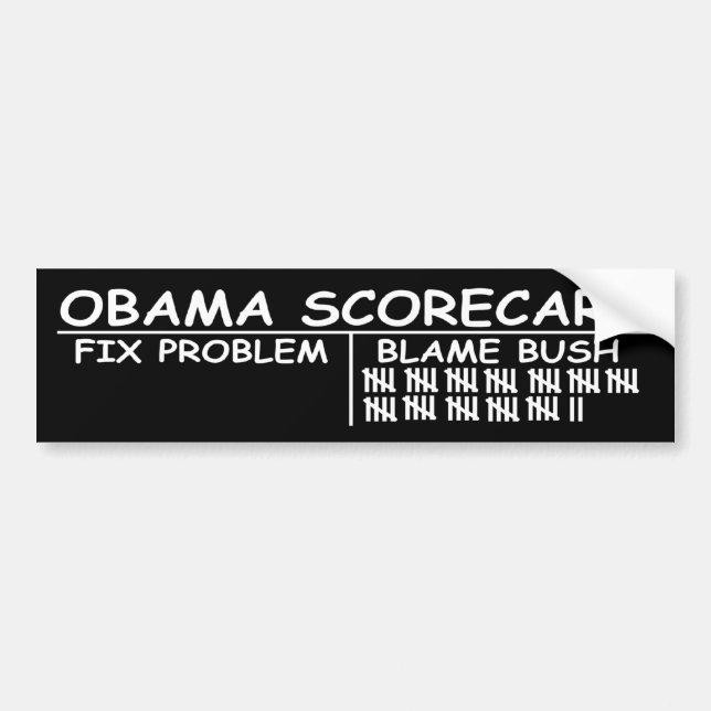 Blame Bush Bumper Sticker (Front)