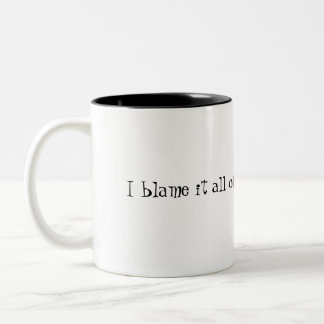 Blame it on an historical event. Two-Tone coffee mug
