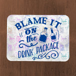 Blame it on the Drink Package Cruise Door Magnet<br><div class="desc">Grab this fun and colourful "blame it on the drink package" cruise door magnet to mark your stateroom for you to easily locate later in the sea of cabins. Please note: Not all ship's doors are magnetic. We cannot guarantee your door will be magnetic. Please check with your travel agent,...</div>