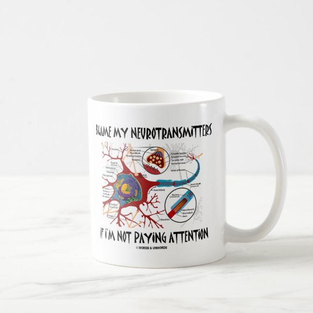 Blame My Neurotransmitters If Not Paying Attention Coffee Mug (Right)