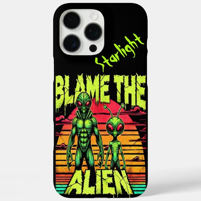 Blame the Alien in Cosmic Setting Case-Mate iPhone Case (Back)