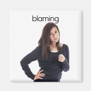 Blaming Refrigerator Magnet