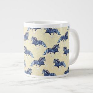 Blámóða 2 Blue Icelandic Horse Large Coffee Mug