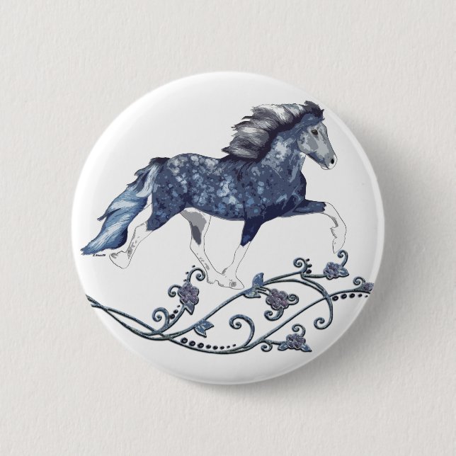 Blámóða 6 Cm Round Badge (Front)