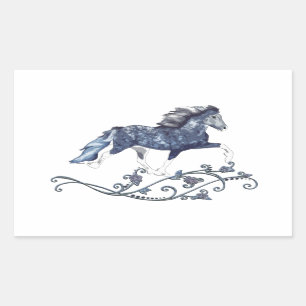 Blámóða  Blue Icelandic Horse Rectangular Sticker