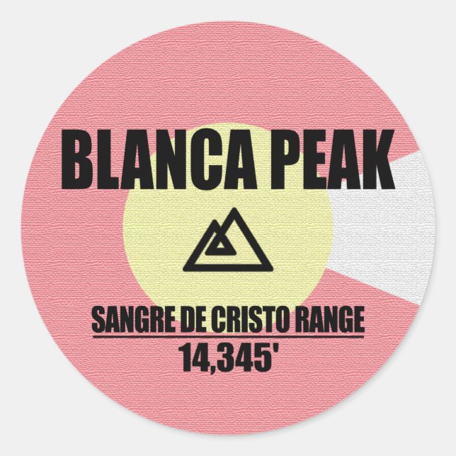 Blanca Peak Classic Round Sticker (Front)