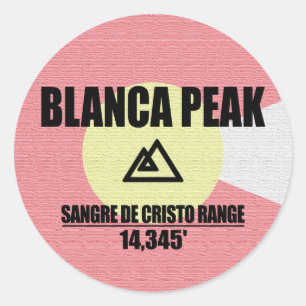 Blanca Peak Classic Round Sticker