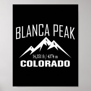 Blanca Peak Colorado Climbing Summit Club Outdoor  Poster