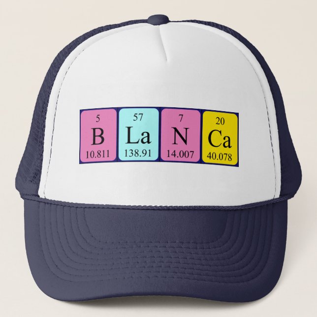 Blanca periodic table name hat (Front)