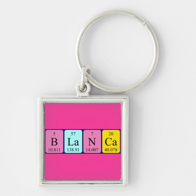 Blanca periodic table name keyring (Front)