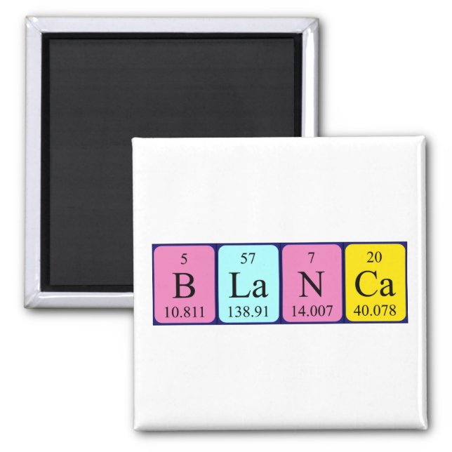Blanca periodic table name magnet (Front)
