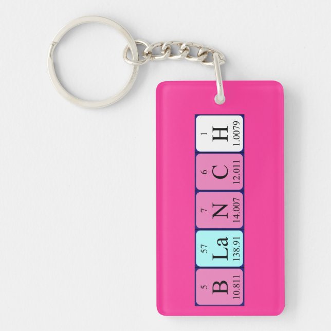 Blanch periodic table name keyring (Front)