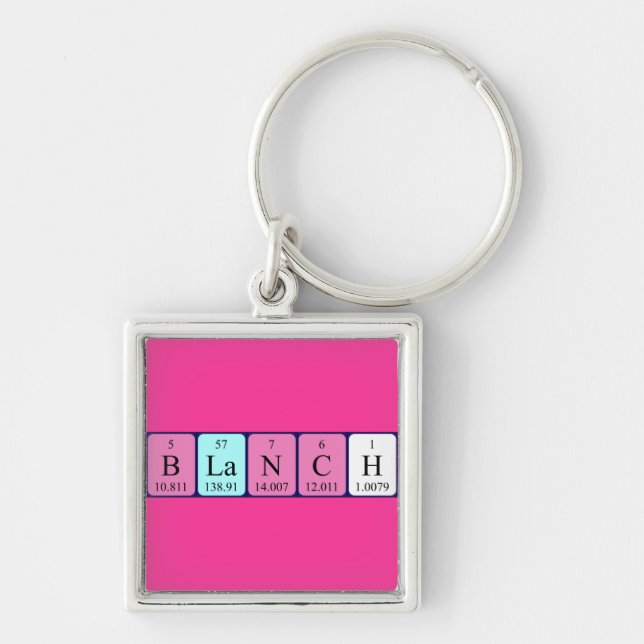 Blanch periodic table name keyring (Front)