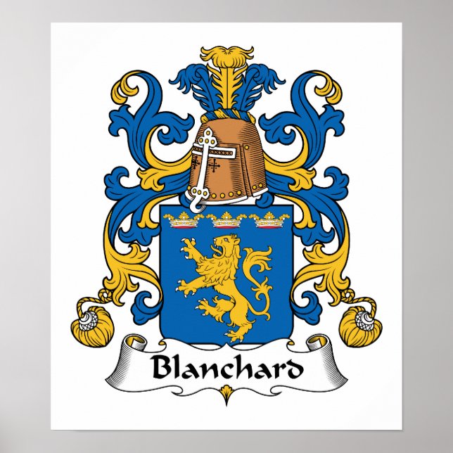 Blanchard Family Crest Poster (Front)