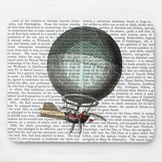 Blanchard Vintage Hot Air Balloon Mouse Mat (Front)