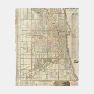 Blanchard's guide map of Chicago Fleece Blanket