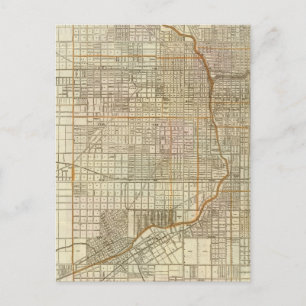 Blanchard's guide map of Chicago Postcard