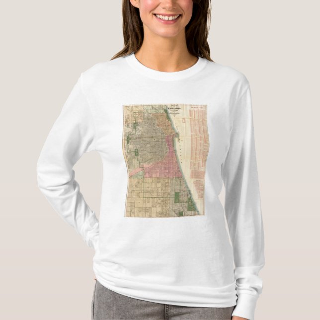 Blanchard's guide map of Chicago T-Shirt (Front)