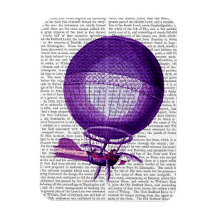 Blanchards Hydrogen (Purple) Hot Air Balloon Magnet