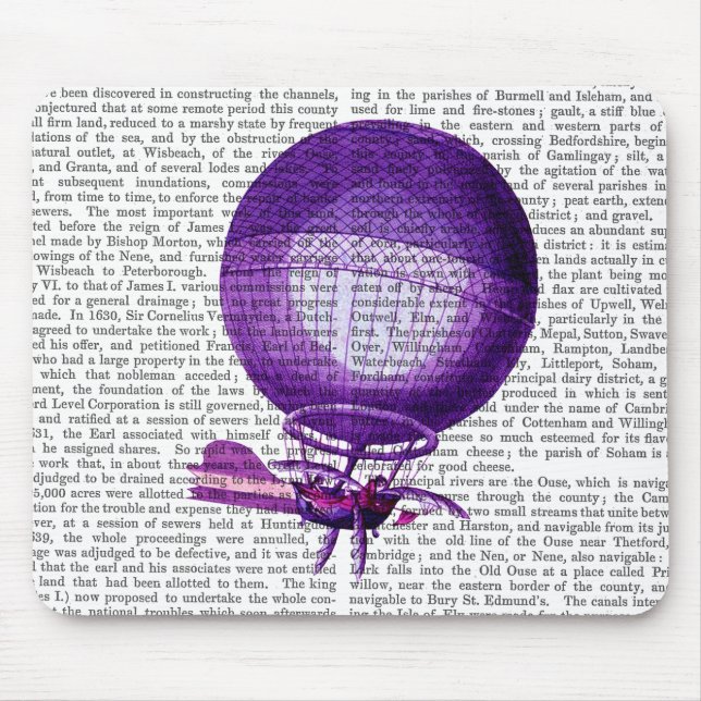 Blanchards Hydrogen (Purple) Hot Air Balloon Mouse Mat (Front)