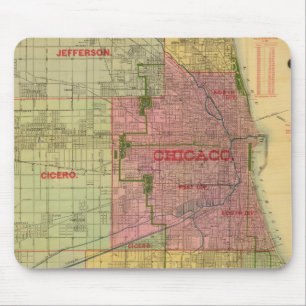 Blanchard's map of Chicago and environs Mouse Mat