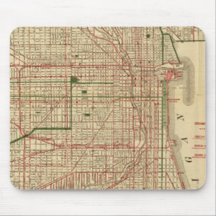 Blanchard's map of Chicago Mouse Mat