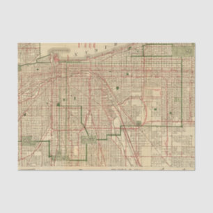 Blanchard's map of Chicago Tissue Paper