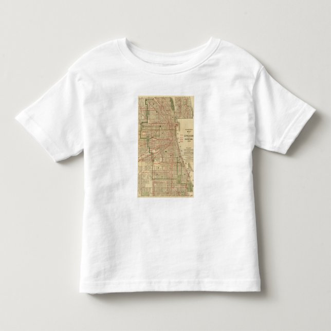 Blanchard's map of Chicago Toddler T-Shirt (Front)