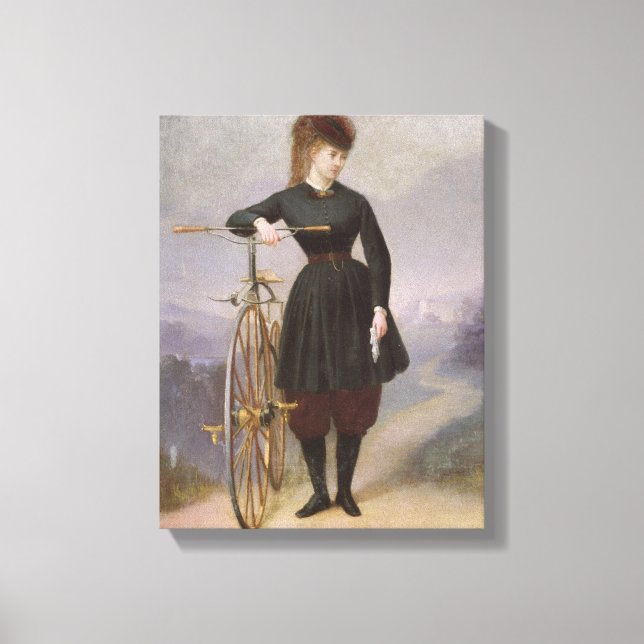 Blanche d'Antigny  and her Velocipede Canvas Print (Front)