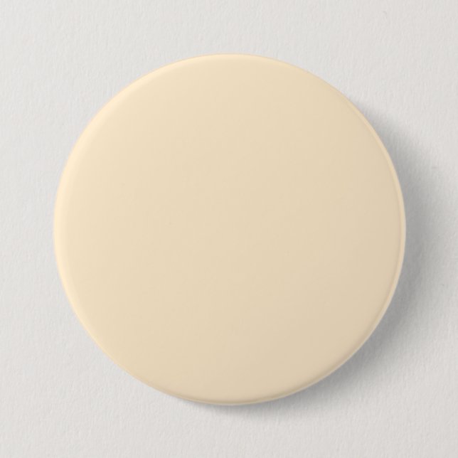 Blanched almond  (solid colour)  7.5 cm round badge (Front)