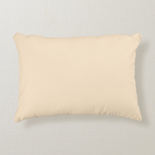 Blanched almond  (solid colour)  decorative cushion (Front)