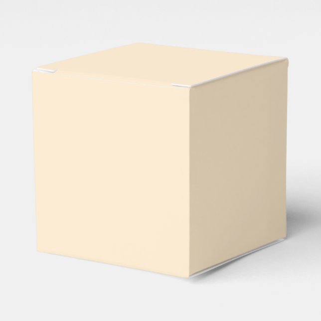 Blanched almond  (solid colour)  favour box (Front Side)
