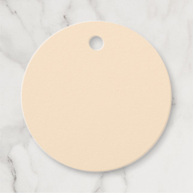 Blanched almond  (solid colour)  favour tags (Front)