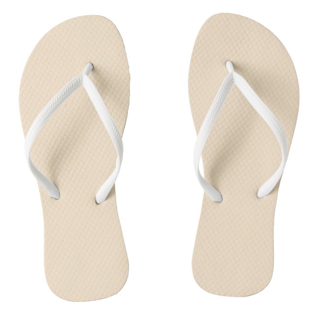 Blanched almond  (solid colour)  flip flops (Footbed)