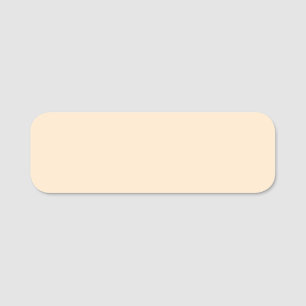 Blanched almond (solid colour) name tag