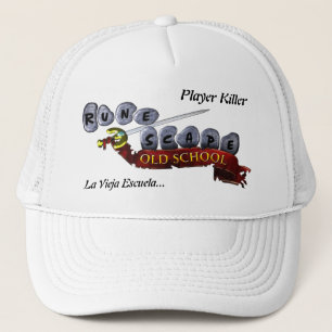 Blanco gorra - bone gamers runescape trucker hat