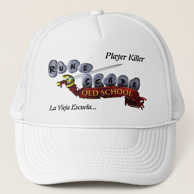 Blanco gorra - bone gamers runescape trucker hat (Front)