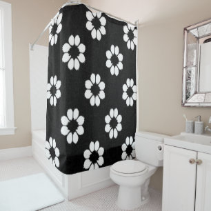 Blanco Petals Shower Curtain