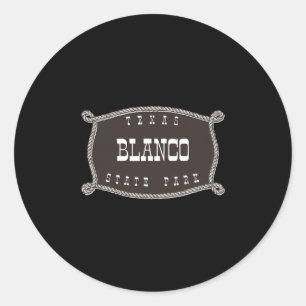 Blanco State Park Texas Tx Rope And Lo Cowboy Classic Round Sticker