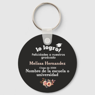 Blanco Y Negro Lo Logro Black & White She Did It!  Key Ring