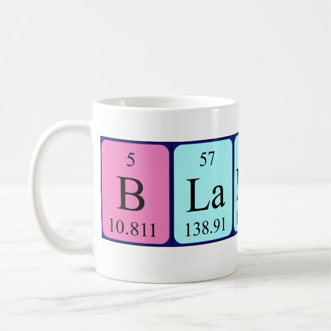 Blandine periodic table name mug (Left)