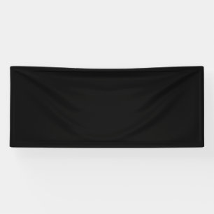 Blank 2.5' x 6' Banner with Solid Black Background