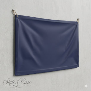Blank 3' x 5' Banner with Navy Blue Background