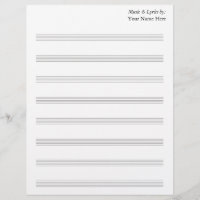 Blank 8 Stave Sheet Music