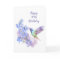 Blank 90th Birthday Hummingbird Bird Delphiniums