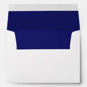 Blank A7 Navy Blue Colour Lined White Envelopes