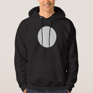 Blank Abstract Printed White Circle Graphics Hoodie