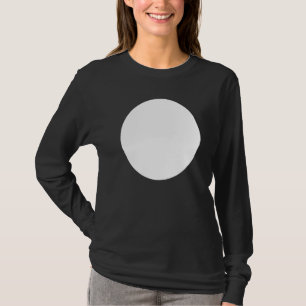 Blank Abstract Printed White Circle Graphics T-Shirt